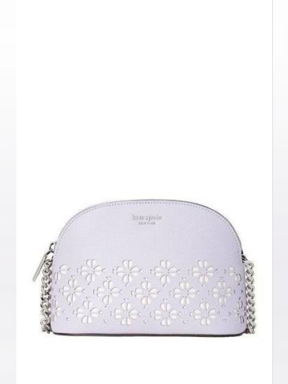 kate spade new york Sylvia Perforated Small Dome Crossbody in Frozen Lilac
